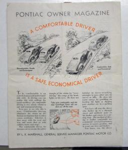 1936 Pontiac Owner Magazine Save Gasoline Pricing Engine Conditioning