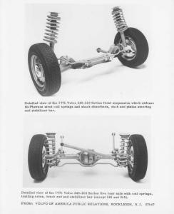 1976 Volvo 240-260 Series Front and Rear Suspension Press Photo 0014
