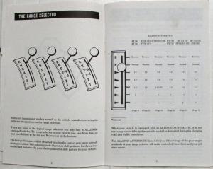 1988 Allison Transmission Operator Manual 542 545 643 647 653-54 740 747 750 754