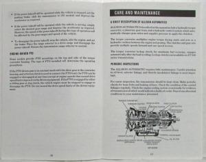 1988 Allison Transmission Operator Manual 542 545 643 647 653-54 740 747 750 754