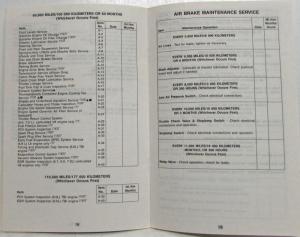 1990 GMC Medium Duty Truck Maintenance Schedule Booklet