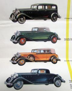 1933 Chrysler Original Color Sales Brochure Eight Six Imperial Floating Power