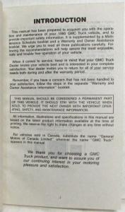 1990 GMC S-15 Truck Owners Manual