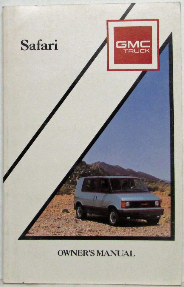 1990 GMC Truck Safari Van Owners Manual