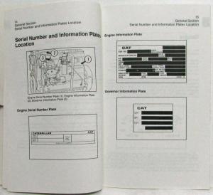 1990 Caterpillar 3116 ATAAC Truck Engine Operation/Maintenance Manual GMC/Chevy