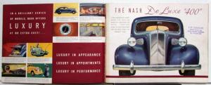 1936 Nash DeLuxe 400 Victoria Cabriolet Ambassador Super 8 Features Brochure