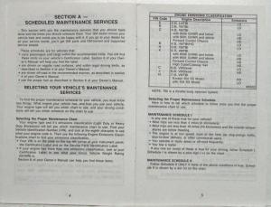 1991 GMC Light Duty Truck Maintenance Schedule Booklet