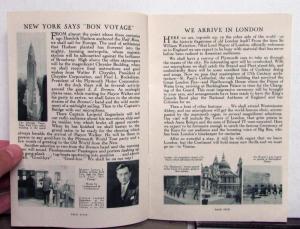 1930 1931 Plymouth World Tour Broadcast Walter P Chrysler History Booklet