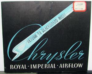 1937 Chrysler Royal Imperial Airflow Original Color Sales Brochure