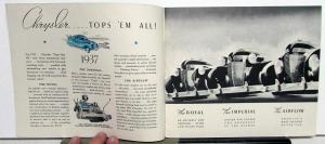 1937 Chrysler Royal Imperial Airflow Original Color Sales Brochure