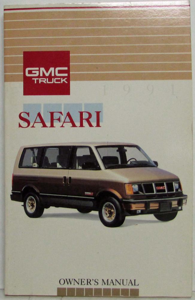 1991 GMC Truck Safari Van Owners Manual