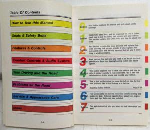 1991 GMC Truck Safari Van Owners Manual