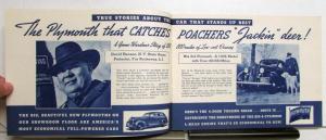 1938 Plymouth True Stories & Testimonials From Real Car Owners Booklet
