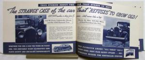1938 Plymouth True Stories & Testimonials From Real Car Owners Booklet