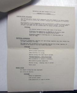 1946 Plymouth Spot Info Mechanical & Body Changes For P-14 P-15 Sheets