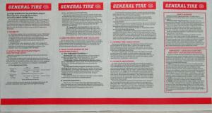 1990 General Tire Adjustment Policy Limited Warranty Brochure