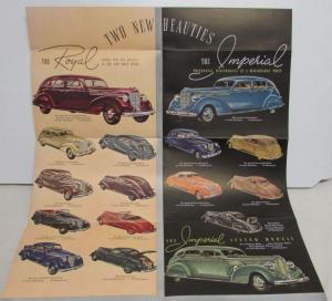 1938 Chrysler Royal Imperial Original Color Sales Brochure Folder