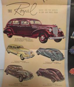 1938 Chrysler Royal Imperial Original Color Sales Brochure Folder