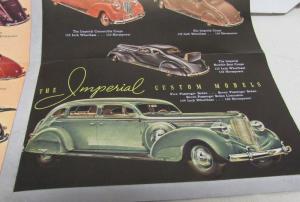 1938 Chrysler Royal Imperial Original Color Sales Brochure Folder