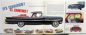 1959 Chevrolet El Camino Truck Revision 1 Color Sales Brochure Original