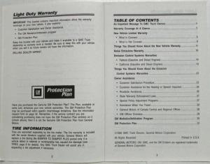 1993 GMC Truck and Chassis 1500-3500 Warranty and Owner Assistance Information