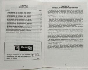 1993 GMC Medium Duty Truck Maintenance Schedule Booklet