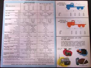 1959 Chevrolet Truck Tandem Series 80 and 100 Color Sales Folder Original