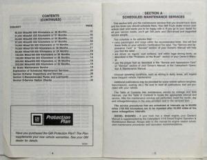 1994 GMC Medium Duty Truck and Chassis Maintenance Schedule Booklet