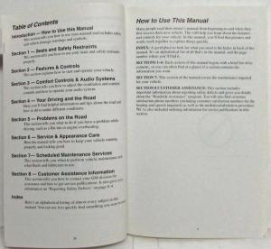 1994 GMC Truck Safari Owners Manual
