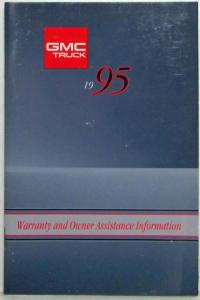 1995 GMC Truck Light Duty Warranty and Owner Assistance Information