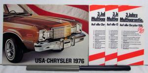 1976 Chrysler Plymouth Volare Deluxe Aspen Brochure GERMAN TEXT SWISS MARKET