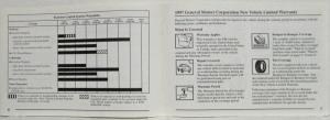 1997 GMC Truck Light Duty Warranty and Owner Assistance Information