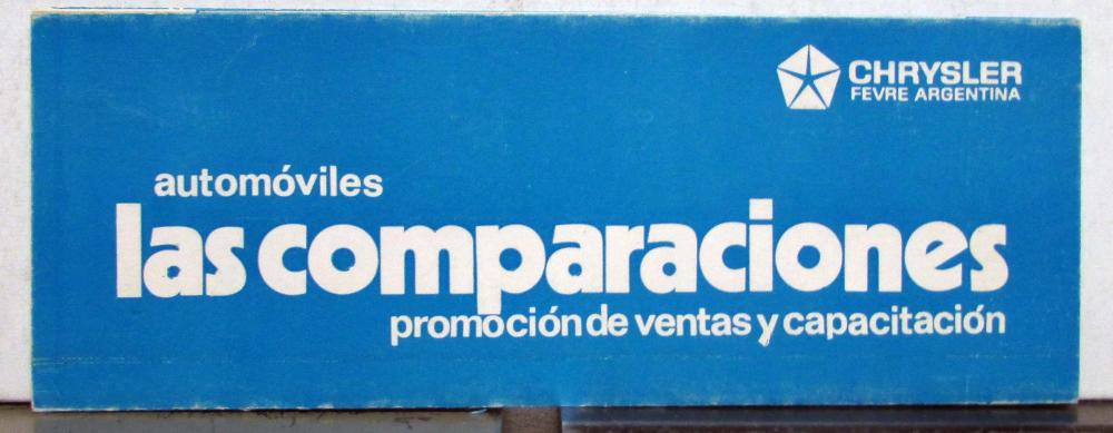 1975 Chrysler Polara Falcon Torino Ambassador Coronado Brochure SPANISH TEXT