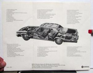 1974 Chrysler Dodge Plymouth Safety Security Features Diagram Brochure