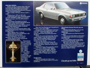 1974 Chrysler Galant Limited Edition Hardtop Sales Folder AUSTRALIAN