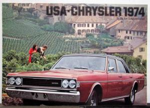 1974 Chrysler Valiant Scamp Challenger Coronet Options Brochure GERMAN TEXT