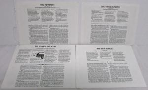 1969 Chrysler Town & Country 300 New Port New Yorker Features Specs Plates