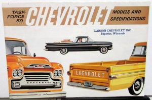 Original 1959 Chevrolet Truck Dealer Brochure Apache El Camino Viking Spartan