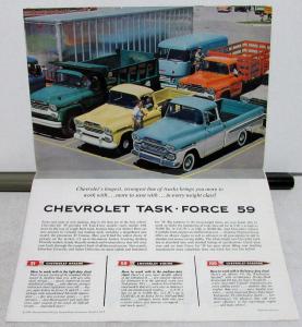 Original 1959 Chevrolet Truck Dealer Brochure Apache El Camino Viking Spartan