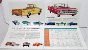 Original 1959 Chevrolet Truck Dealer Brochure Apache El Camino Viking Spartan