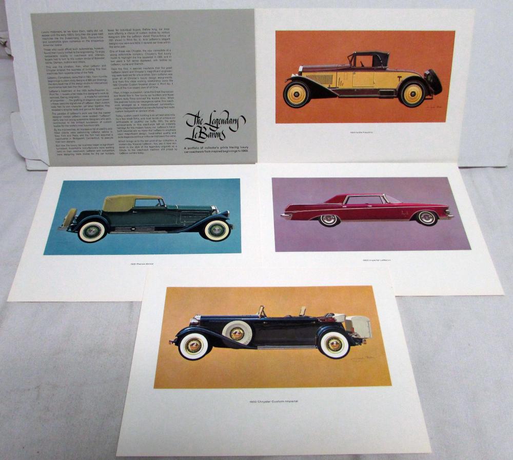 1963 Chrysler Imperial LeBaron Pierce-Arrow Isotta-Fraschini Photo Plates