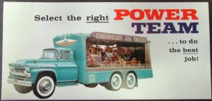1959 Chevrolet Truck Power Team 6 V8 Thriftmaster Motors Sales Folder