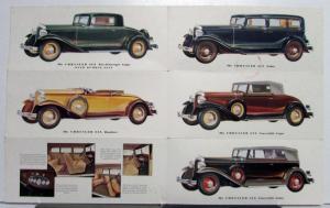 1933 Chrysler SixWith Floating Power Specifications Sales Brochure