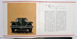 1931 Chrysler Eight Specifications Features Sales Brochure