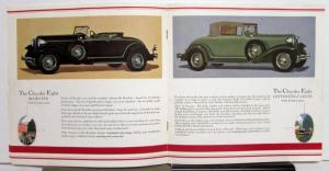 1931 Chrysler Eight Specifications Features Sales Brochure