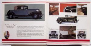1931 Chrysler Eight Specifications Features Sales Brochure