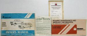 1976 International Scout Series Owners Manual with Extras
