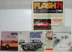 1970s Plus 1954 General Motors GM Cars Sales Brochures Set - French Text