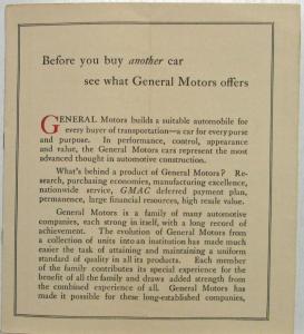 1926 General Motors GM Passenger Cars and Trucks Products Brochure with Prices