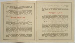1926 General Motors GM Passenger Cars and Trucks Products Brochure with Prices